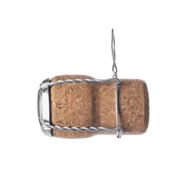 Beyaz şarap mantarı ve muselet kapağı.