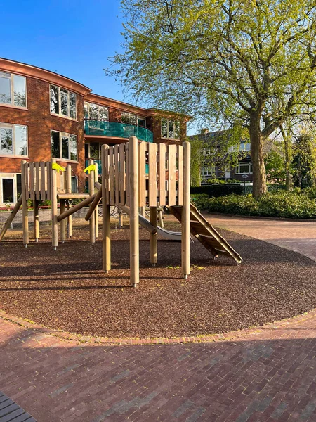 Outdoor Playground Children House Sunny Day — Fotografia de Stock