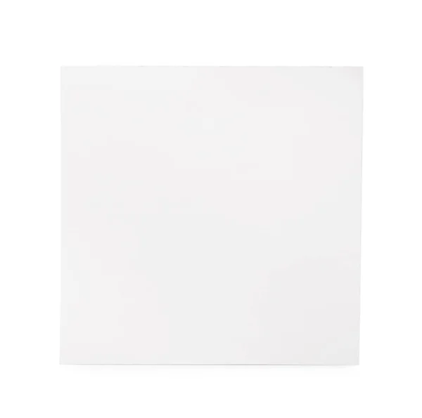 Blank Sticky Note White Background Top View — Foto de Stock