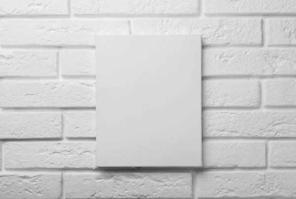 Blank Canvas White Brick Wall Space Design — Stock Photo, Image