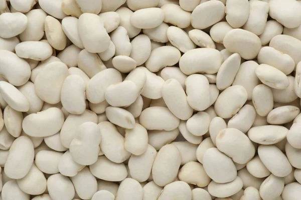 Pile Uncooked White Beans Background Top View —  Fotos de Stock