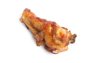Delicious fried chicken wing isolated on white