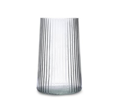 Boş cam vazoyu beyaza izole et