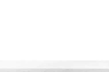 Empty clean wooden surface isolated on white