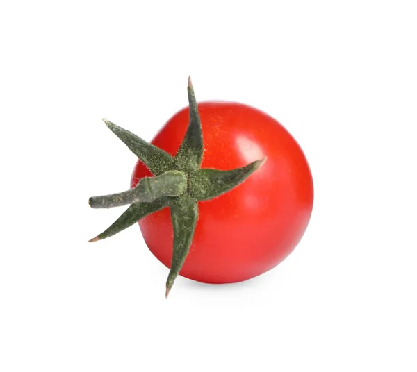 Whole Ripe Red Tomato Isolated White — Φωτογραφία Αρχείου