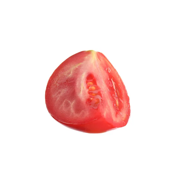 Piece Ripe Red Tomato White Background — Stock Photo, Image