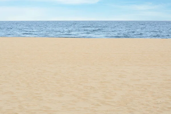 Beautiful View Sandy Beach Sea — 图库照片