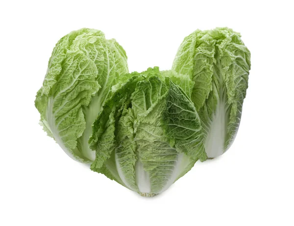 Fresh Tasty Chinese Cabbages White Background — Stock fotografie
