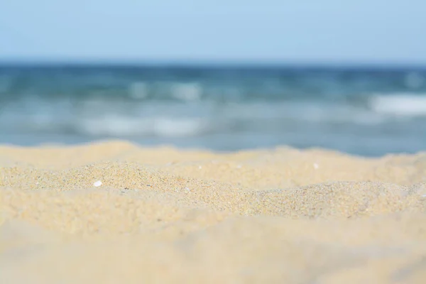 Beautiful Sandy Beach Sea Closeup View — Stock fotografie