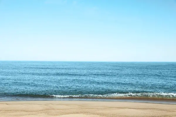 Picturesque View Sandy Beach Sea — Photo