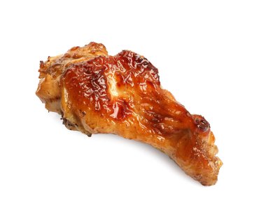 Delicious fried chicken wing isolated on white