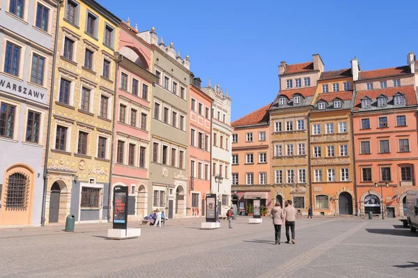Βαρσοβία Πολωνία Μαρτίου 2022 Όμορφη Θέα Της Πλατείας Της Παλιάς — Φωτογραφία Αρχείου