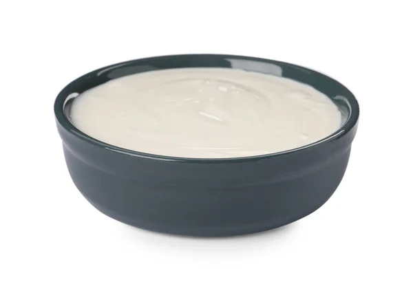 Bowl Delicious Organic Yogurt Isolated White — Stock Fotó