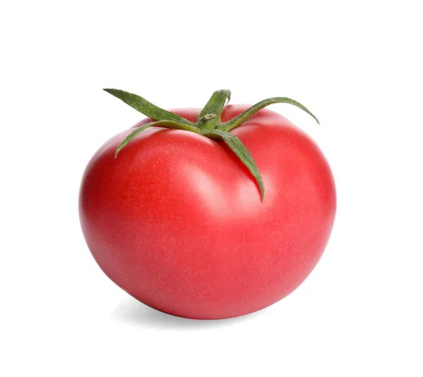 Whole Ripe Red Tomato Isolated White — Stockfoto