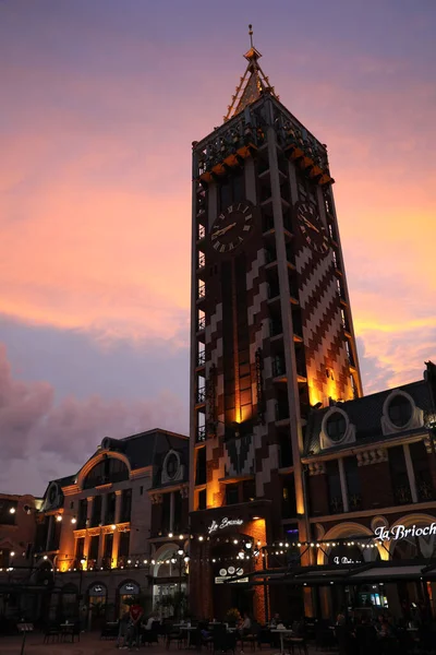 Batumi Georgia May 2022 Beautiful Piazza Boutique Hotel Colorful Twilight — Fotografia de Stock