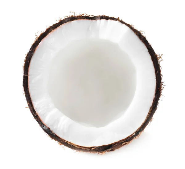 Half Ripe Coconut Isolated White — Fotografia de Stock