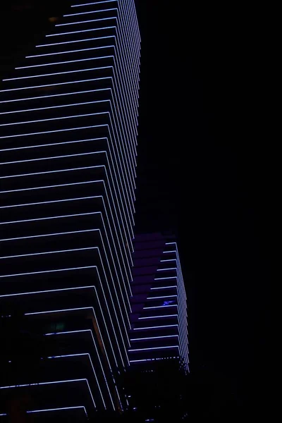 Батэ Грузия Июнь 2022 Вид Ночного Города Освещенными Зданиями — стоковое фото