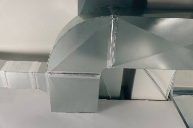 Ceiling with ventilation system indoors, bottom view