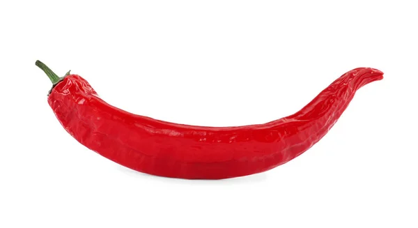 Fresh Red Chili Pepper Isolated White Potency Concept — Fotografia de Stock
