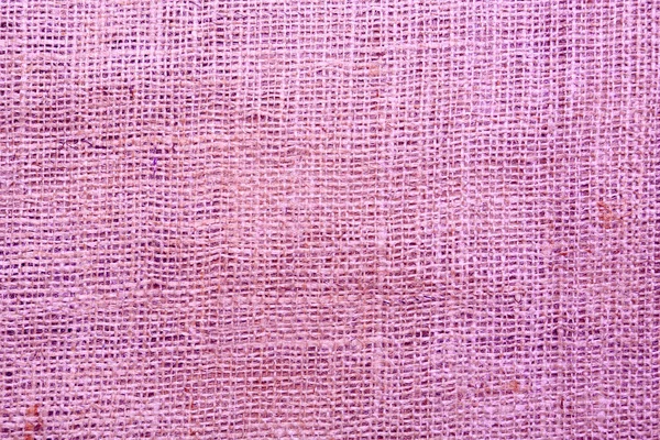 Texture Pink Burlap Fabric Background Top View — Foto Stock