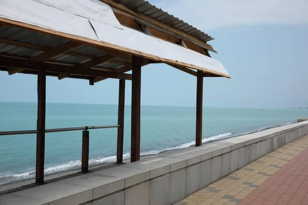 Canopy Picturesque View Beautiful Blue Sea — 图库照片