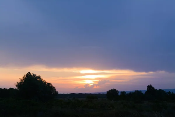 Picturesque View Countryside Beautiful Sky Sunset — Fotografia de Stock