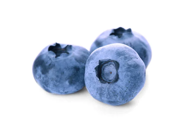 Tasty Fresh Ripe Blueberries White Background — Stock Photo, Image