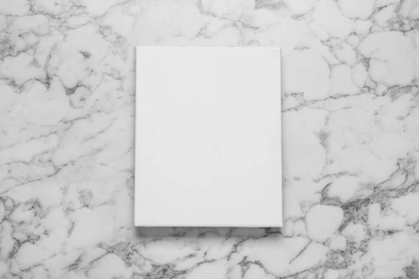 Blank Canvas White Marble Background Top View Space Design — 스톡 사진