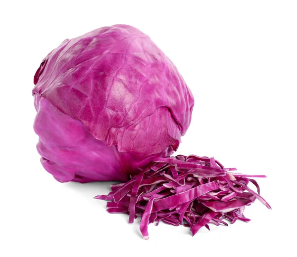 Tasty Fresh Red Cabbage White Background — Stock Fotó