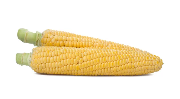 Tasty Fresh Corn Cobs Isolated White —  Fotos de Stock
