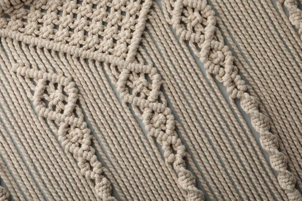 Texture Beautiful Macrame Background Top View Decorative Element — 스톡 사진