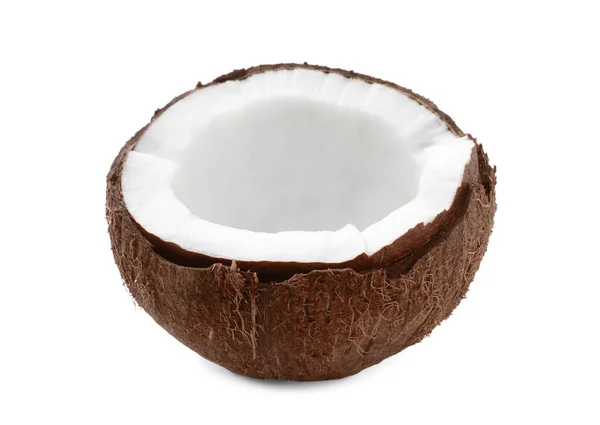 Half Ripe Coconut Isolated White — Stockfoto