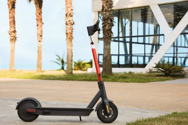 Modern Electric Scooter City Street Rental Service — Foto de Stock