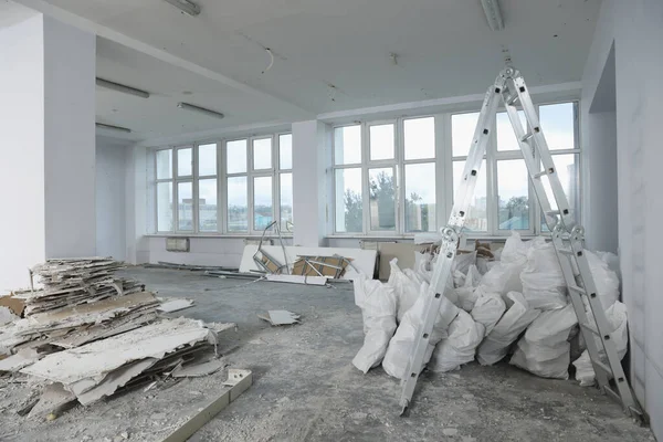 Used Building Materials Room Prepared Renovation — Stockfoto