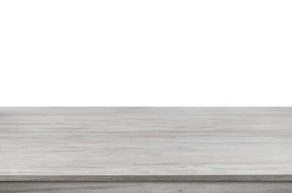 Empty Wooden Surface Isolated White Mockup Design — Stock Photo, Image