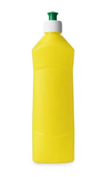 Butelka Detergentu Odizolowana Biało Zaopatrzenie Środki Czystości — Zdjęcie stockowe