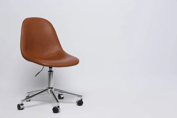 Comfortable Office Chair White Background Space Text — Stock Photo, Image
