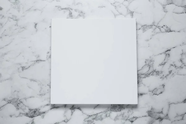 Blank Canvas White Marble Background Top View Space Design — 스톡 사진
