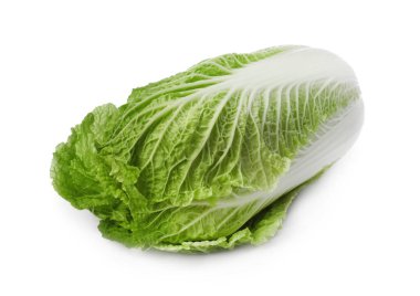 Fresh ripe Chinese cabbage on white background