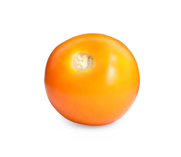 Whole Ripe Yellow Tomato Isolated White — Stok Foto