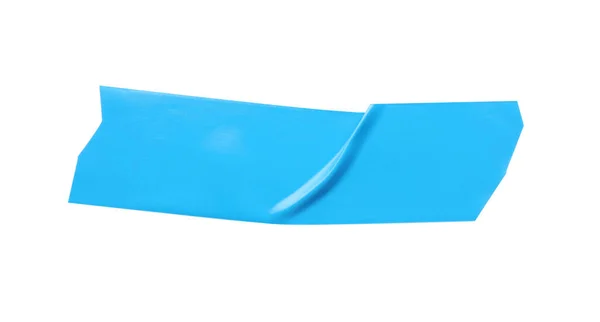 Piece Light Blue Insulating Tape Isolated White Top View — 图库照片