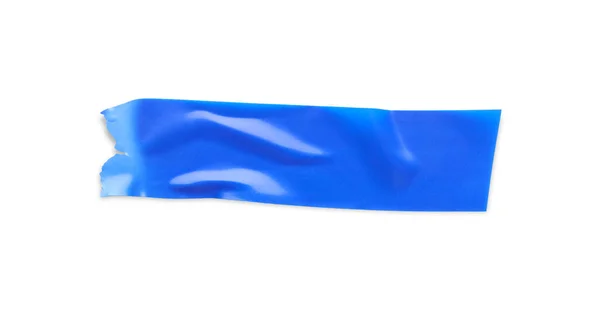 Piece Blue Insulating Tape Isolated White Top View — Photo