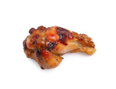 Delicious fried chicken wing isolated on white