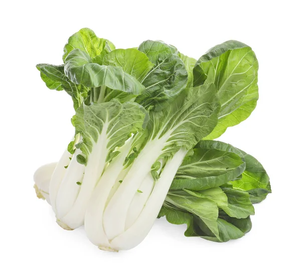 Fresh Green Pak Choy Cabbages White Background — Stock Photo, Image