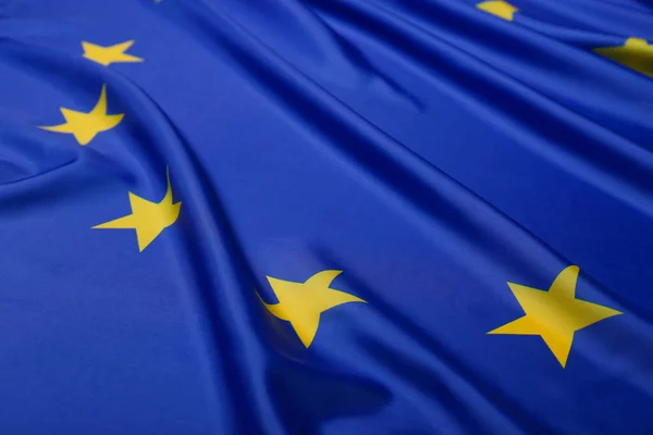 Flagge Der Europäischen Union Als Hintergrund Nahaufnahme — Stockfoto