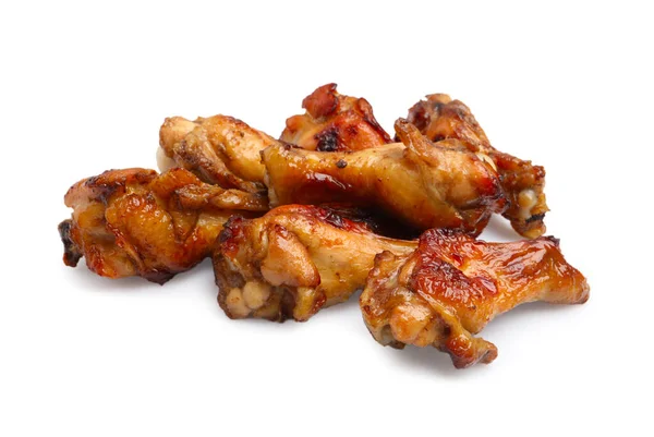 Delicious Fried Chicken Wings Isolated White Background — 图库照片