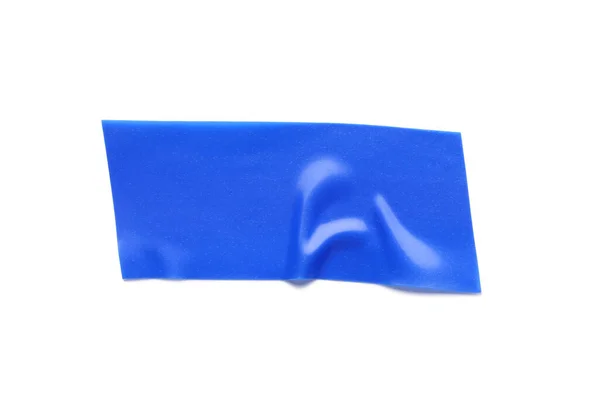Piece Blue Insulating Tape Isolated White Top View — Foto Stock