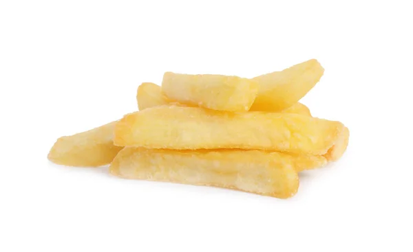 Delicious Fresh French Fries White Background — Stockfoto