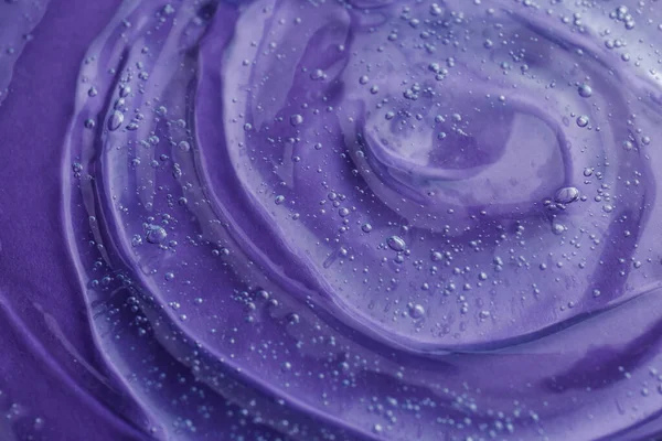 Transparent Shower Gel Violet Background Closeup — Stock Photo, Image