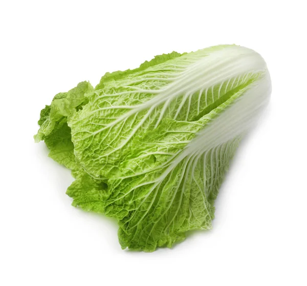 Fresh Ripe Chinese Cabbage White Background — Stock fotografie